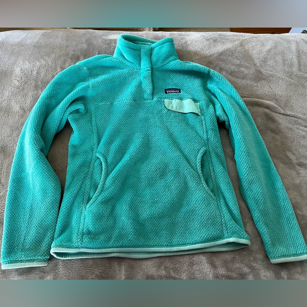 Patagonia Women's Re-Tool Snap-T Fleece Pullover (size medium, Teal)